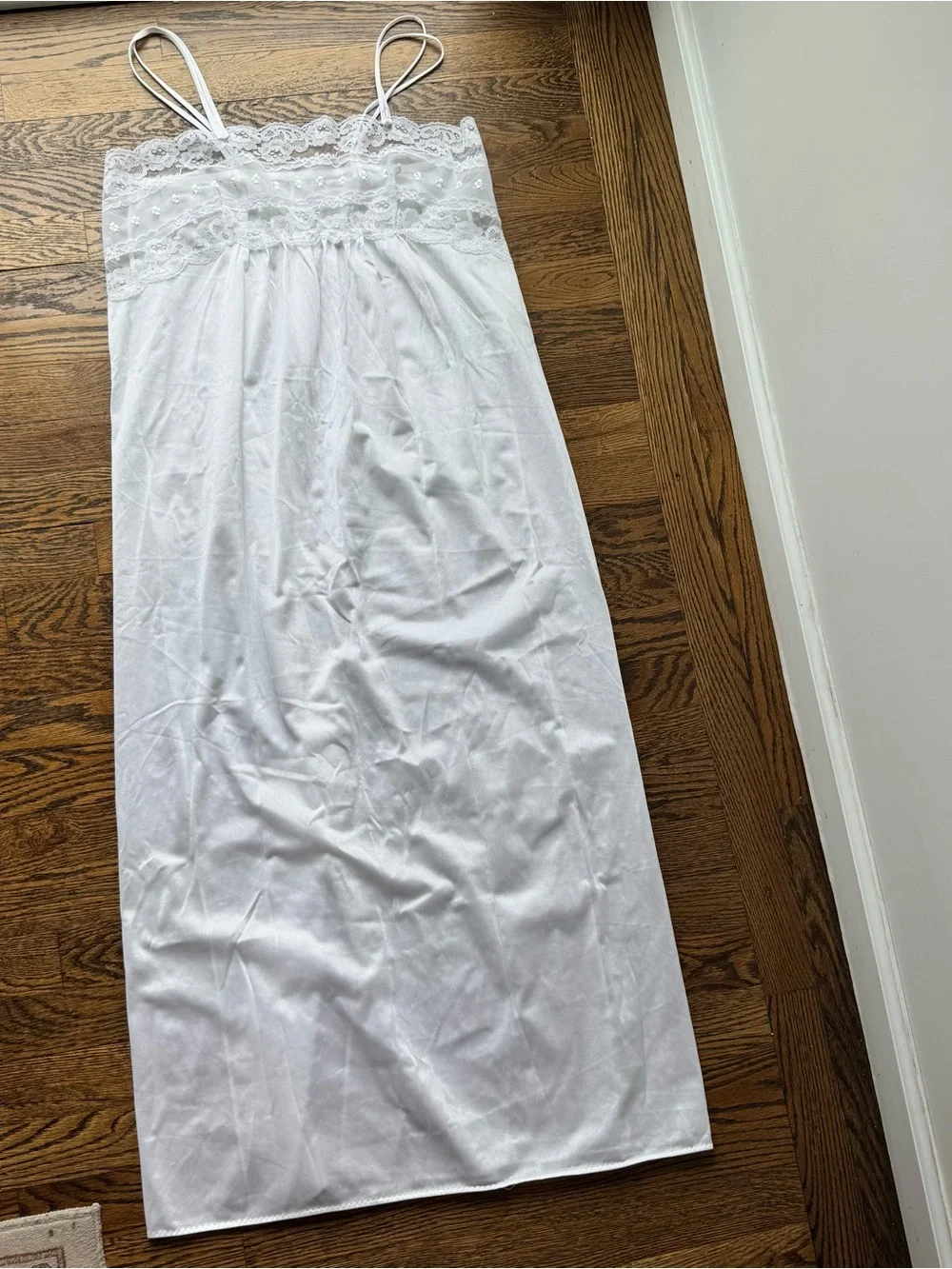 Tamara Lynn Vintage Union Made White Lace Peignoir Nightie Slip Set L - NWT - Picture 13 of 14